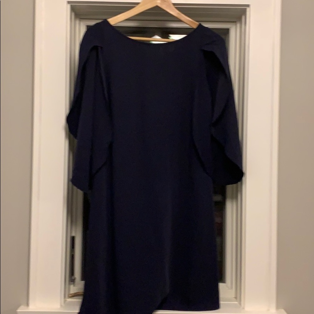 Ingrid and Isabelle navy dress